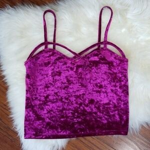 Strappy Crush Velvet Crop